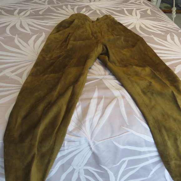 Vintage 90s Danier Leather Suede Pants - Picture 1 of 5